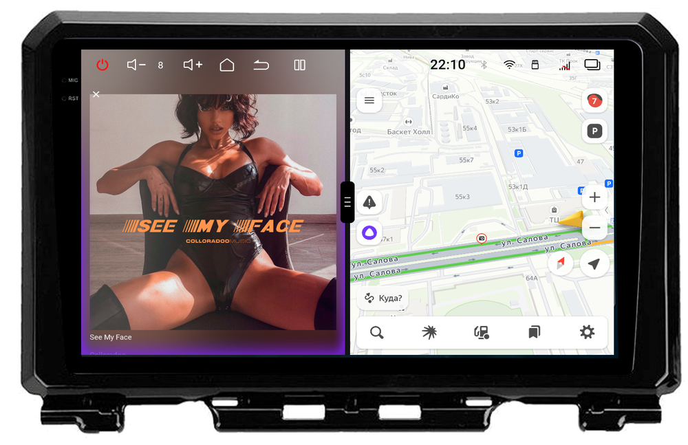 Магнитола для Suzuki Jimny 2019+ - Redpower 85253 PRO/PROmax ТОП звук, 2K QLED, Android 14, CarPlay, 4G SIM-слот