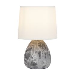 Настольная лампа Rivoli Damaris 7037-501 1 * Е14 40 Вт керамика черно-белая с абажуром