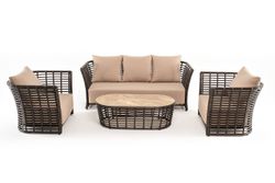 "Валенсия" лаунж-зона из искусственного ротанга, цвет бронзовый