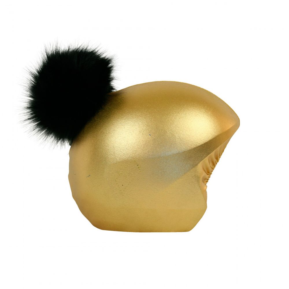 Нашлемник Gold Black ponpon, one size