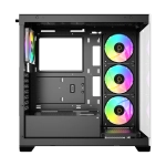 Корпус Ocypus Gamma C72 BK ARGB ATX/mATX/ITX 3xUSB, предустановленно 4х120мм вентилятора ARGB PWM, Черный, Gamma-C72-BKD400XX-GL