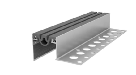 АКВАСТОП ДШВ-50-УГЛ/030 Закладной деформационный шов алюминиевый с ТЭП профилем (3м), м.п.