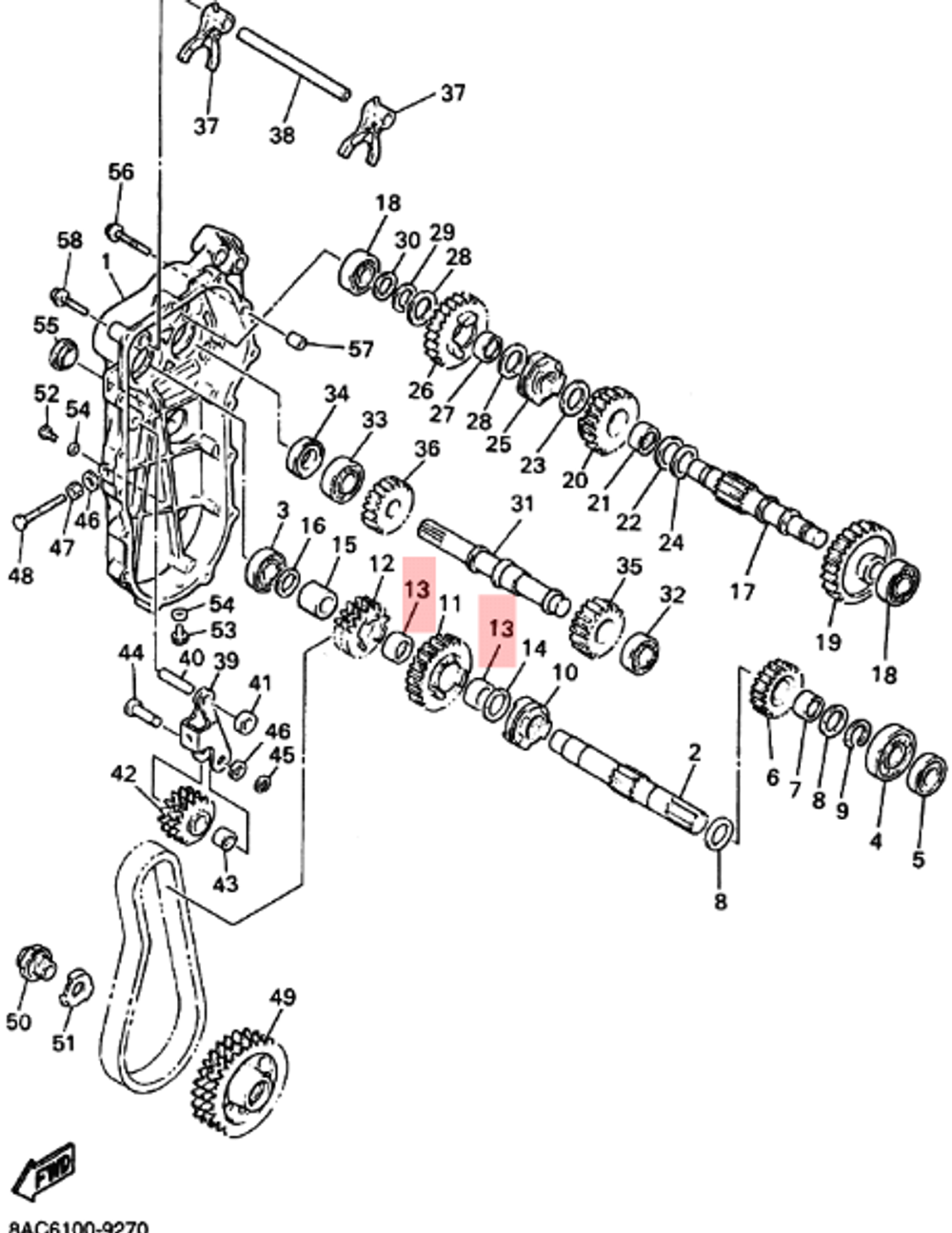 Роликовый подшипник Yamaha 933173224100