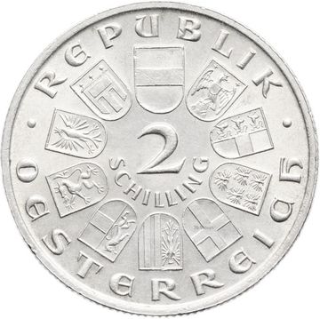 2 шиллинга 1928 Австрия «100 лет со дня смерти Франца Шуберта»