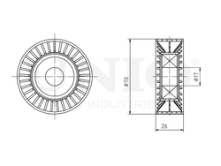 Ролик натяжной приводного ремня UNIO TNS-10166