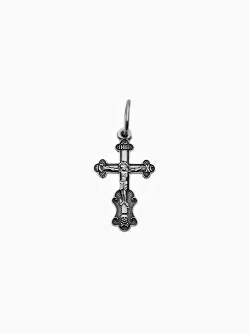 Крест из серебра/Чернение/С подвижным ухом