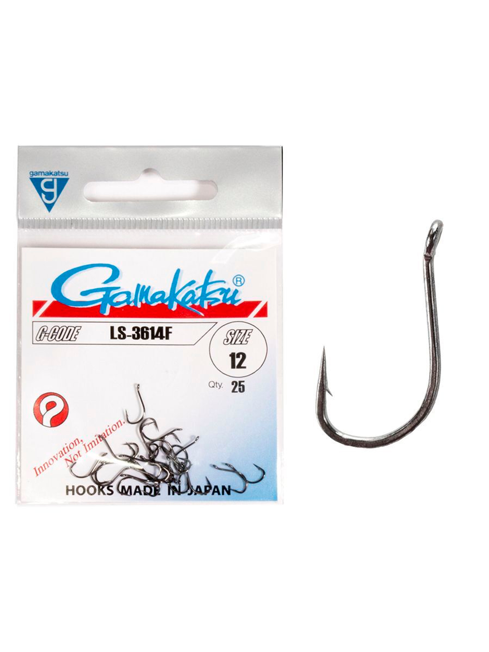 Крючки Gamakatsu LS-3614F HOOKS BRONZE размер 12 (упк.25шт.)