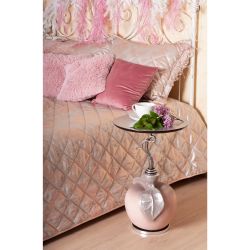 Столик декоративный с серебрянной столешницей Яблоко Евы Сильвер Пиони