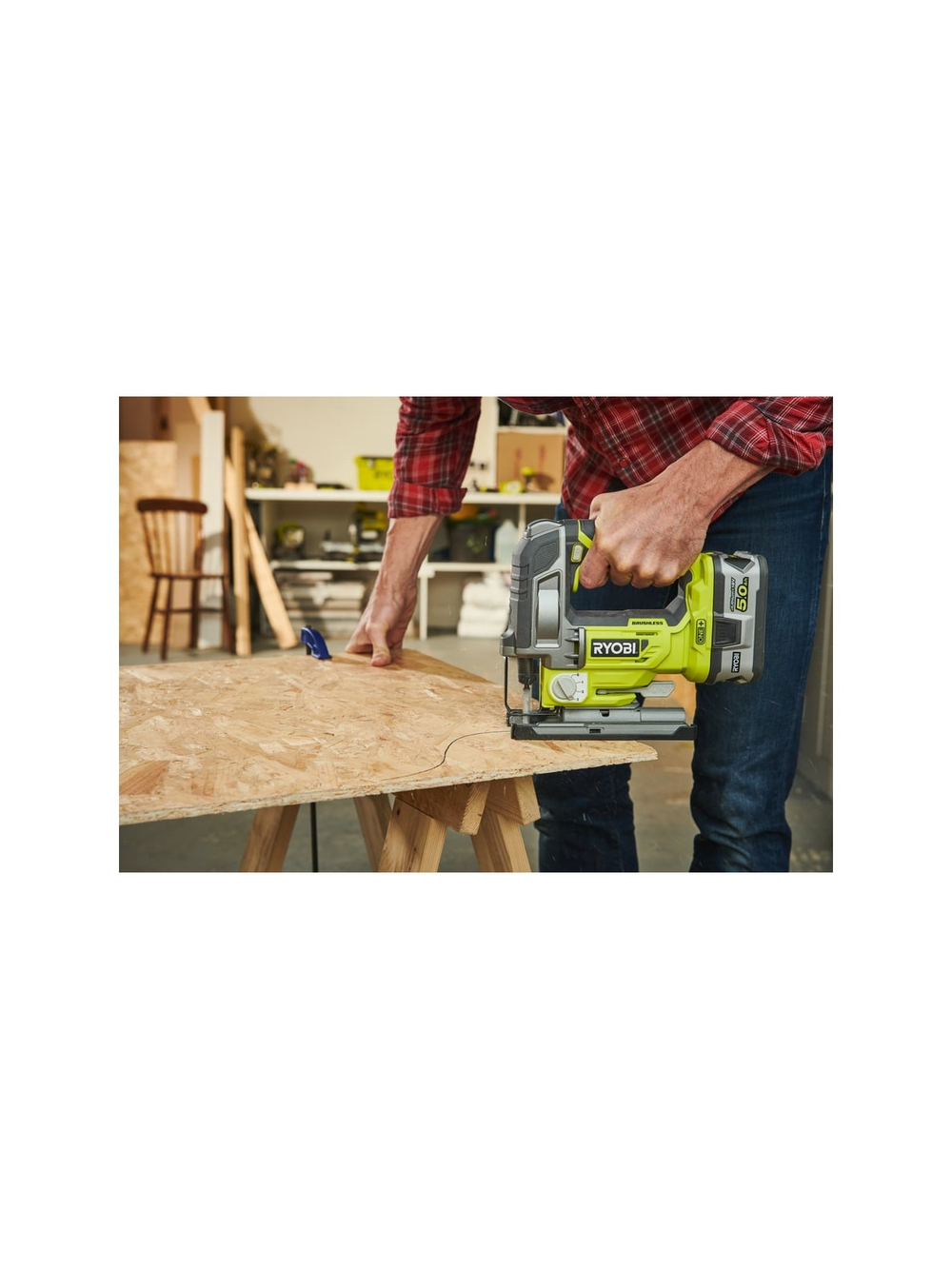 Бесщеточный лобзик Ryobi ONE+ R18JS7-0 5133004223