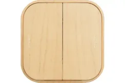 Выключатель Legrand Quteo 2-клавишный накладной дерево 25986