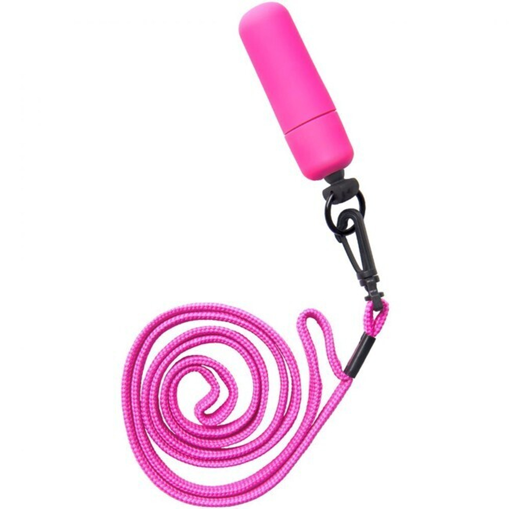 Мини-вибратор розовый на шнурке Funny Five (5,5 см , розовый) (Цвет: розовый)