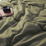 Комплект постельного белья Однотонный Сатин с Одеялом (простынь на резинке) FBR018