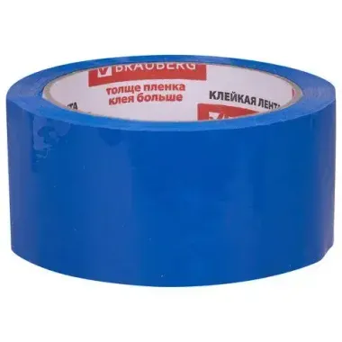 Скотч 48 мм х 66 м (BRAUBERG) СИНИЙ, толщина 45 микрон 440076