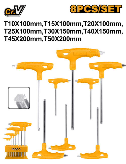 Набор шестигранных ключей Т-образных TORX  INDUSTRIAL