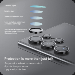 Защитное закаленное стекло от Nillkin на камеру смартфона Samsung Galaxy S24 Ultra, серия CLRFilm Camera Tempered Glass