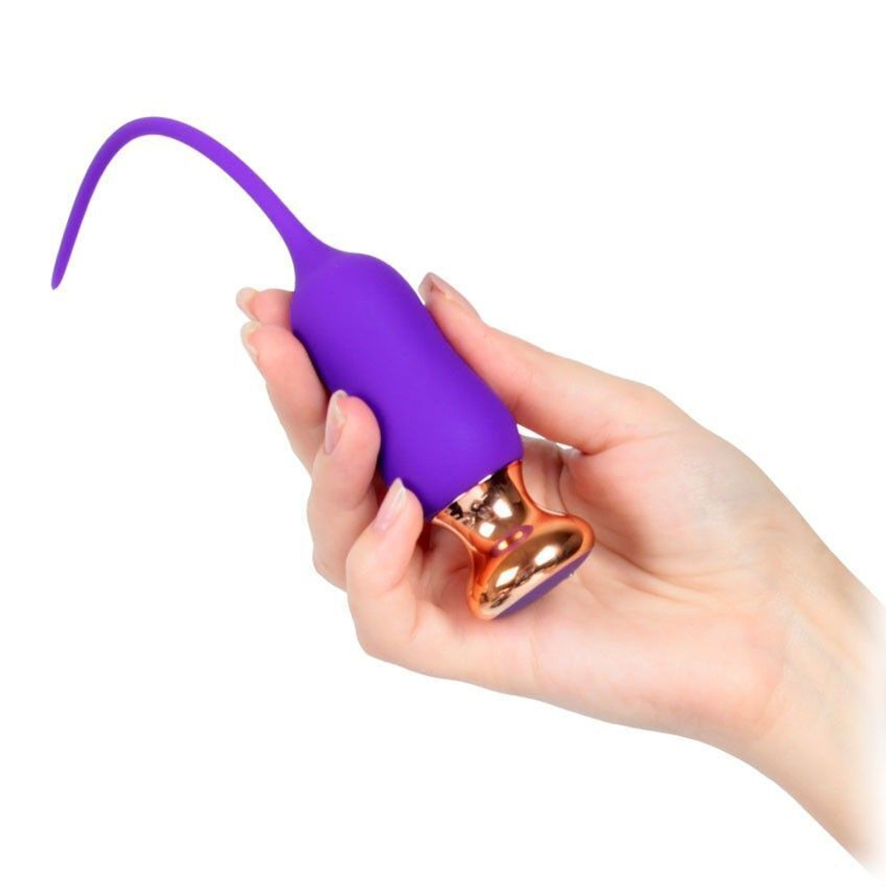 Фиолетовый тонкий стимулятор Nipple Vibrator - 23 см. (Цвет: фиолетовый)