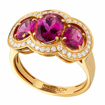 Кольцо с Турмалином и Бриллиантами, R0100-1/39