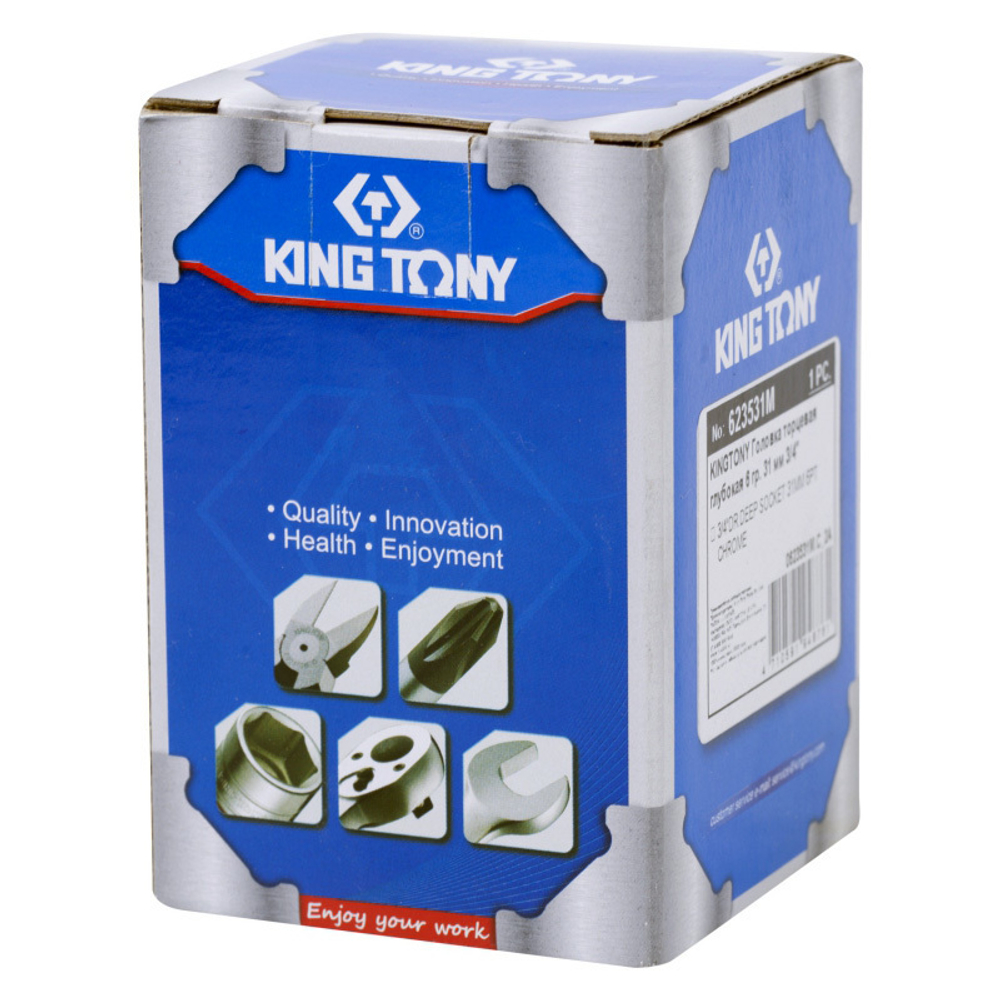 KING TONY (623531M) Головка торцевая глубокая шестигранная 3/4", 31 мм