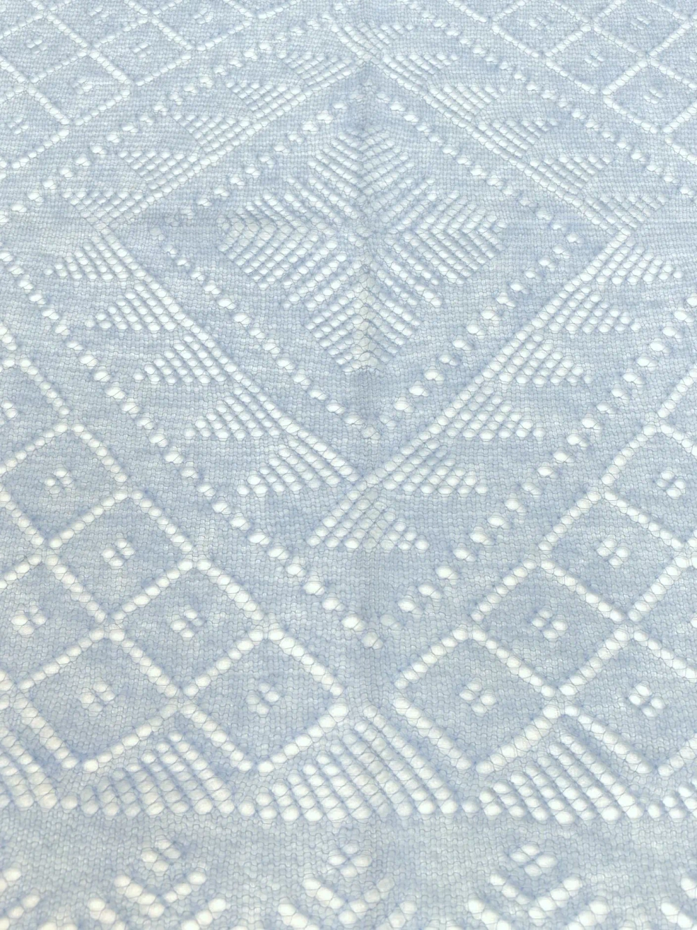 Оренбургский пуховый платок-паутинка А100-04 голубой