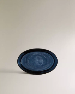 ZARA HOME МЫЛЬНИЦА ИЗ СТЕКЛА, СИНИЙ