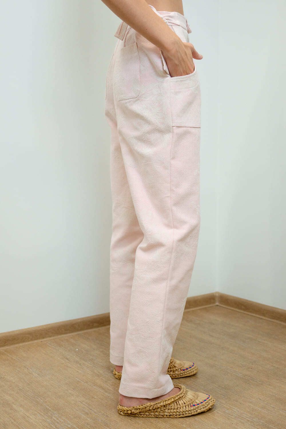 Брюки Soeurs с Цветами / Light Pink Trousers светло-розовые