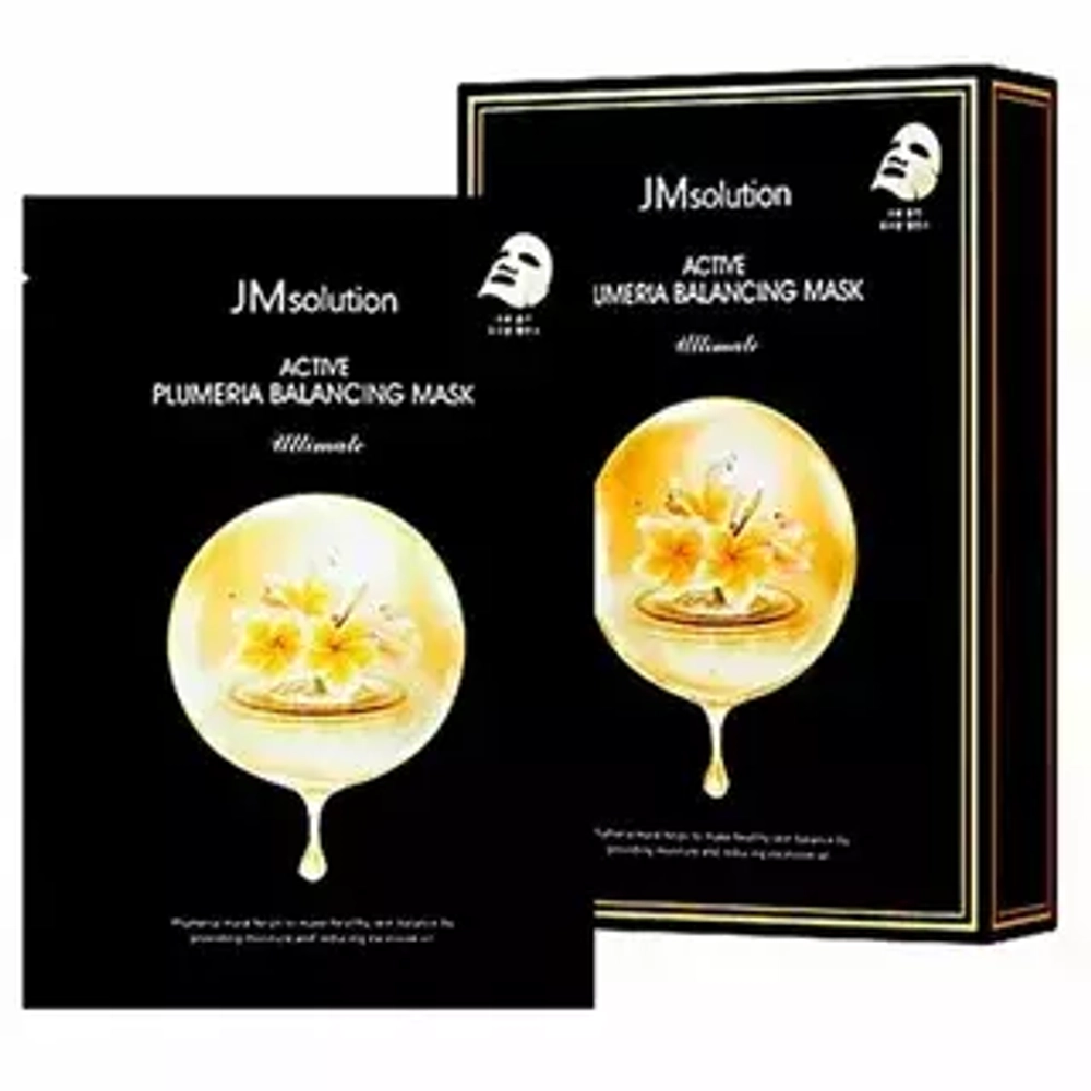 Маска тканевая с экстрактом плюмерии JMsolution Active plumeria balancing mask, 30 мл