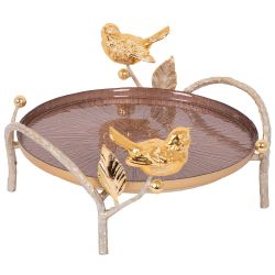 Фруктовница-конфетница Терра (поднос) Айвори Шоколадный