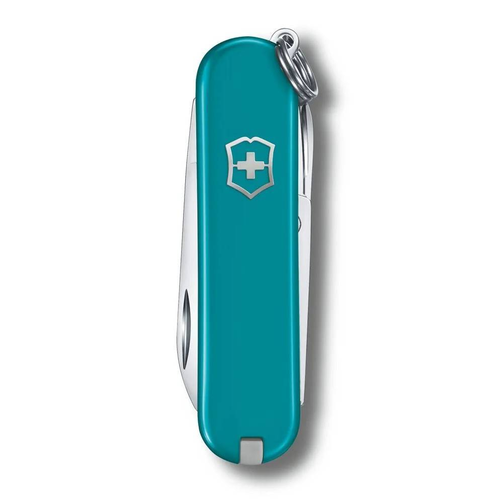 Нож перочинный Victorinox Classic Mountain Lake (0.6223.23B1) 58мм 7функций блистер бирюзовый