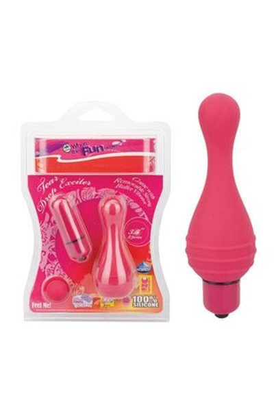 Розовая вибропуля с силиконовой насадкой (Цвет: розовый)