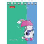 Блокнот МАЛЫЙ ФОРМАТ (75х105 мм) А7, 60 л., гребень, картон, клетка, HATBER, "Приключения кота", 60Б7В1гр