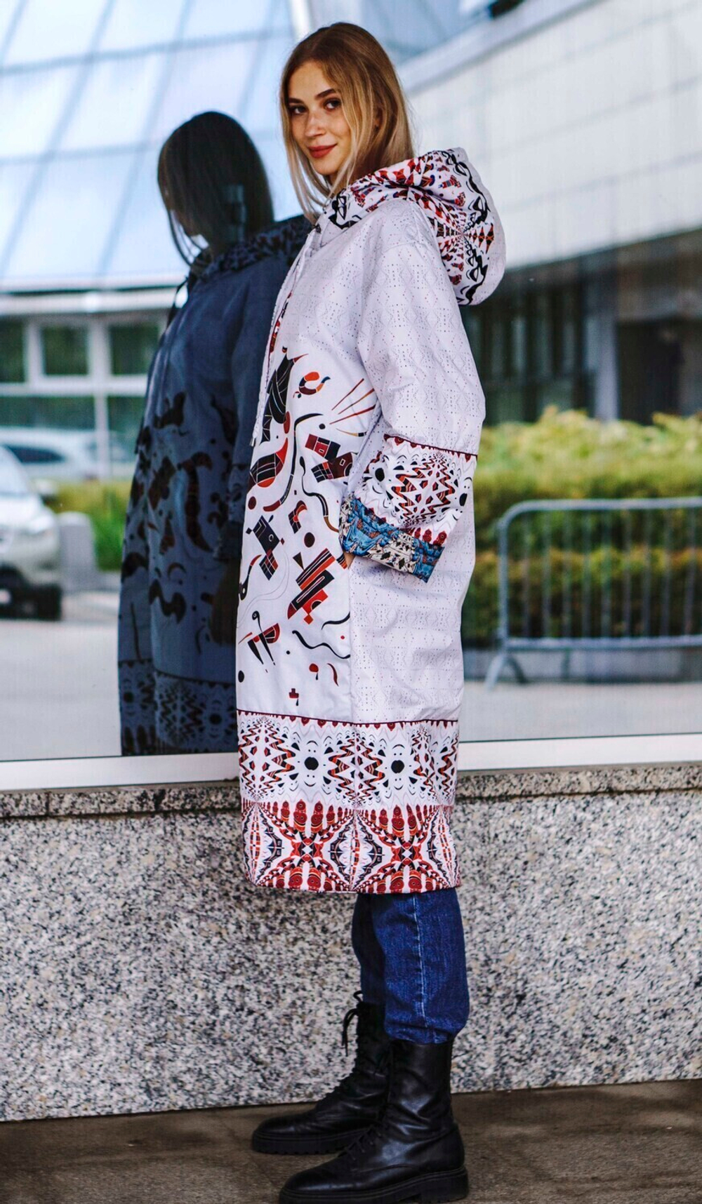 Двустороннее пальто-парка