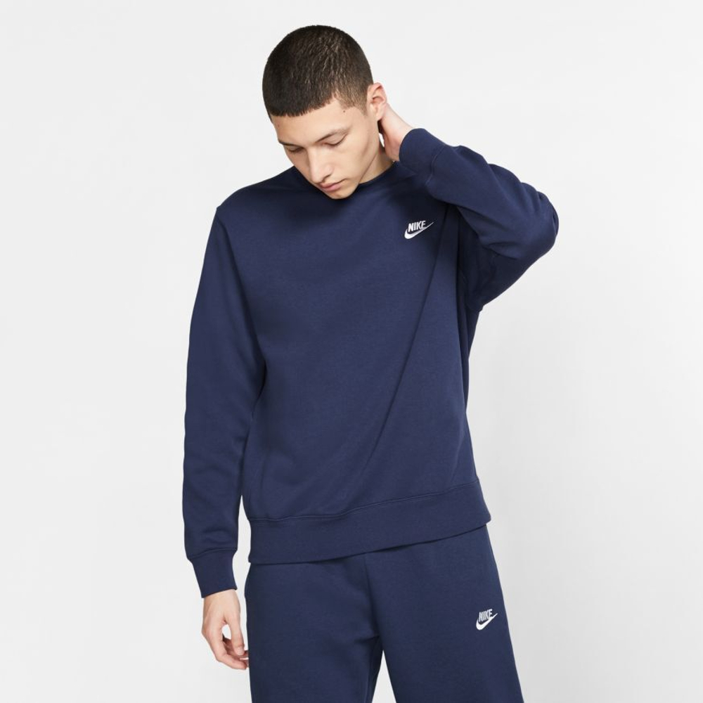 Мужская теннисная кофта Nike Swoosh Club Crew M - midnight navy/white