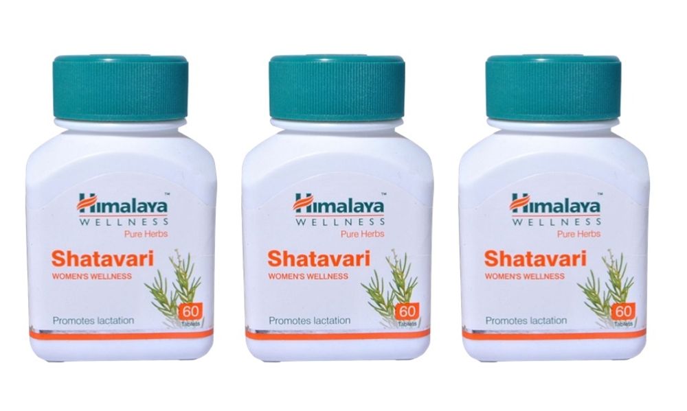 Таблетки для женщин Шатавари Himalaya Herbals Shatavari 60 таб 3 упаковки