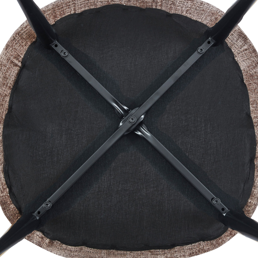 Стул LA ALTA VIENNA коричневый велюр, каркас черный