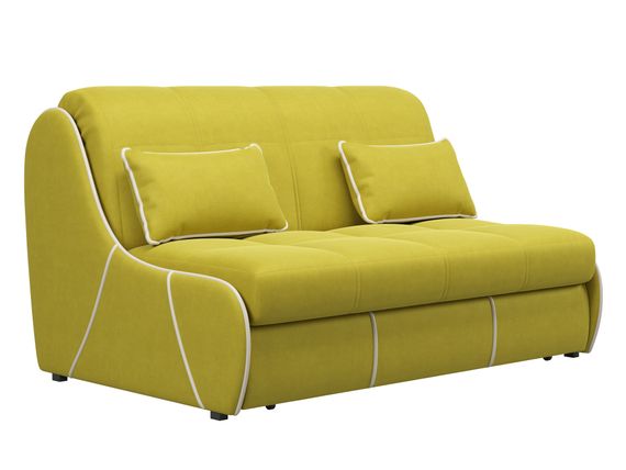 Диван Рио 1,2 - Велютто/Velutto 28 оливковый/кант кожзам Есо 276 бежевый