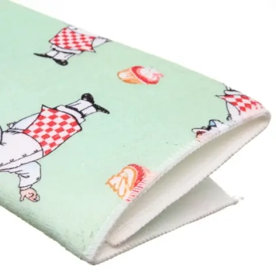 Коврик для сушки посуды 38*50см «Поваренок» мятный