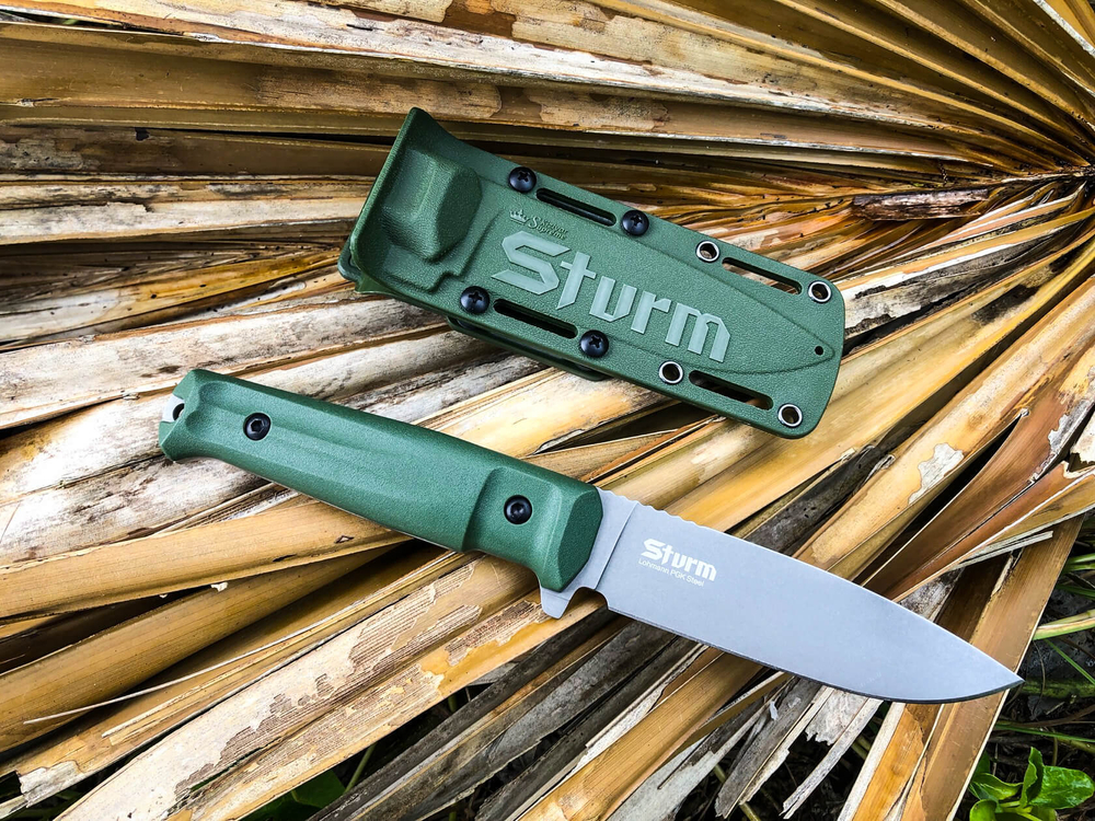 Тактический нож Sturm AUS-8 StoneWash Black G10