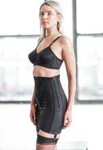 Корсетный пояс для чулок очень сильной коррекции (Размер: M) (Цвет: черный)