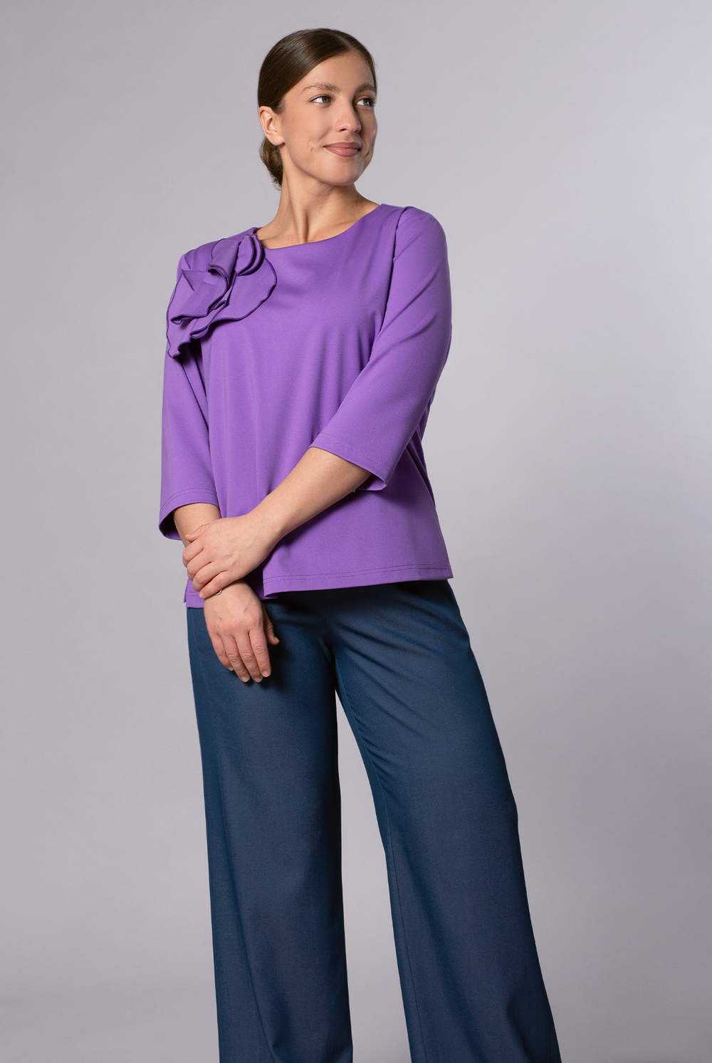 Джемпер женский 4266зп, фиолетовый #308Фио034266зп