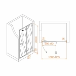 Душевая дверь RGW Stilvoll SV-004B 110 353200411-14 стекло прозрачное/профиль черный