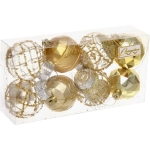 Набор шаров «Восторг» 5 см (в наборе 8 шт), Золото