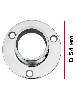 Держатель высокий для 25 трубы, фланец, хром, 2 шт