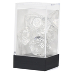 Chessex 7-dice set Clear/White