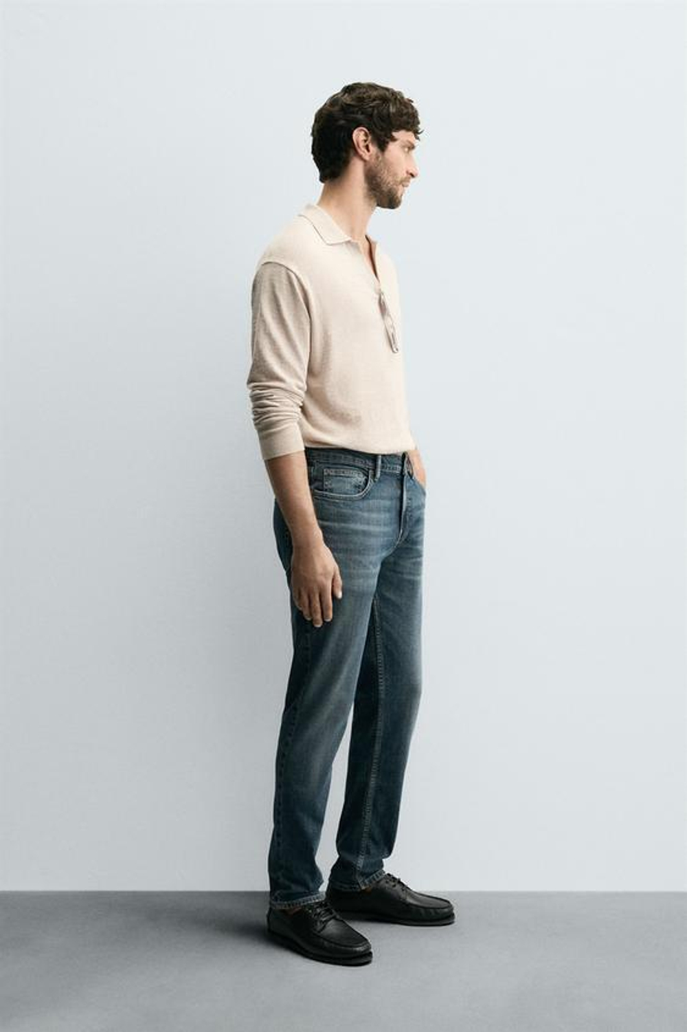 ZARA ДЖИНСЫ SLIM FIT БАЗОВЫЕ, СИНИЙ
