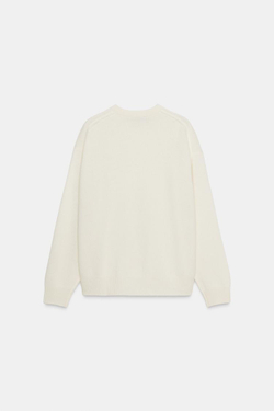 ZARA ДЖЕМПЕР ИЗ 100% КАШЕМИРА С ДЛИННЫМИ РУКАВАМИ, ЭКРЮ