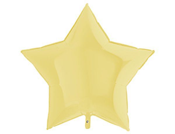Шар звезда Пастель Matte Yellow 91см