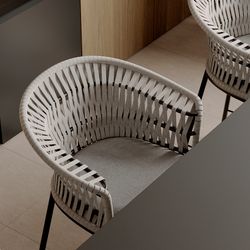 Стул полубарный Haugen, темно-серый/светло-серый