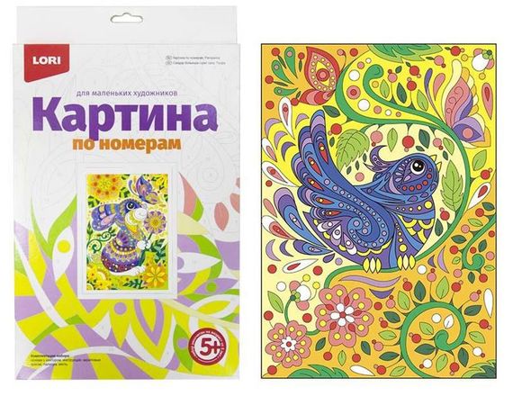 Картина по номерам для малышей &quot;Птичка&quot;
