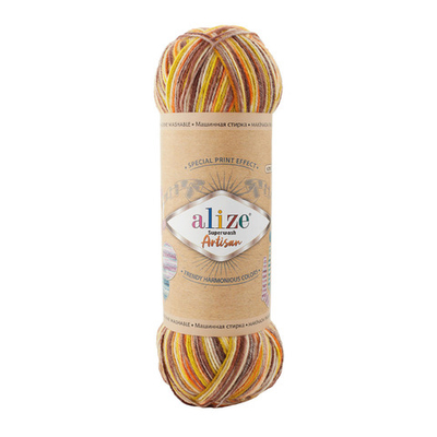 Пряжа Alize (Ализе) Superwash Artisan / уп.5 мот. по 100 г, 420 м, 9006 секционный