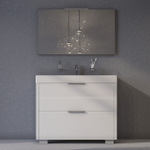 Тумба с раковиной NORMAL, 120x45x87, белый глянцевый, ST-B7L2124-BA001-SIP